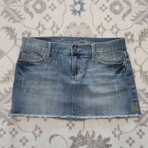 Campus Crew Vintage Denim Mini Skirt